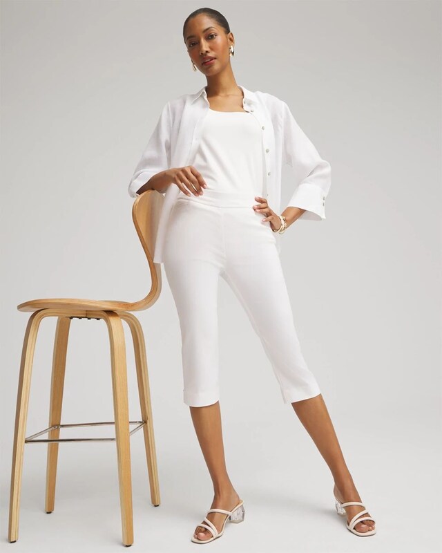 Brigitte Pull-On Rivet Slim Capris - image 2